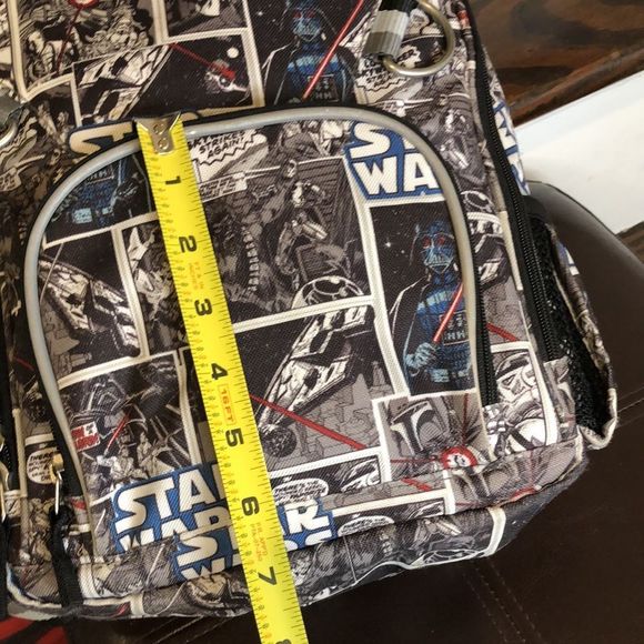 STAR WARS Black & White Comic Strip Adjustable Strap Knapsack Back Pack Unisex - Picture 6 of 13